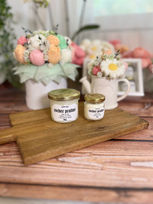 Rocher praliné - Bougie parfumée