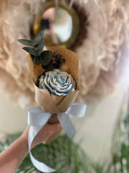Mini bouquet éternel - Sky Blue