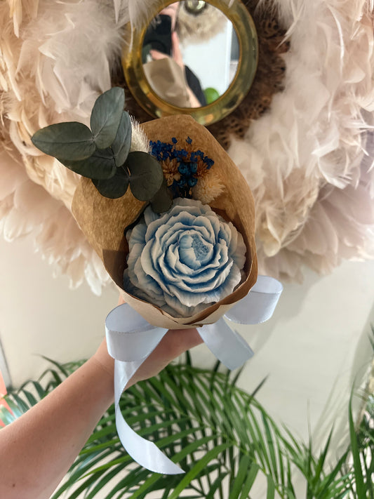 Mini bouquet éternel - Sky Blue