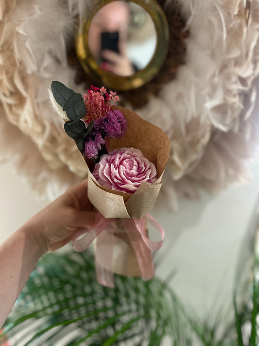 Mini bouquet éternel - Pink love