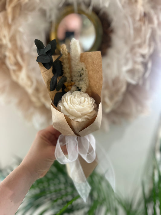 Mini bouquet éternel - Blanc
