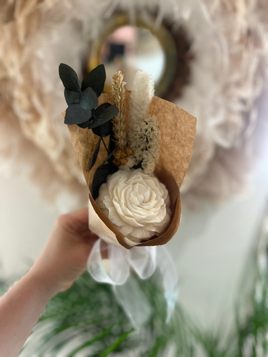 Mini bouquet éternel - Blanc